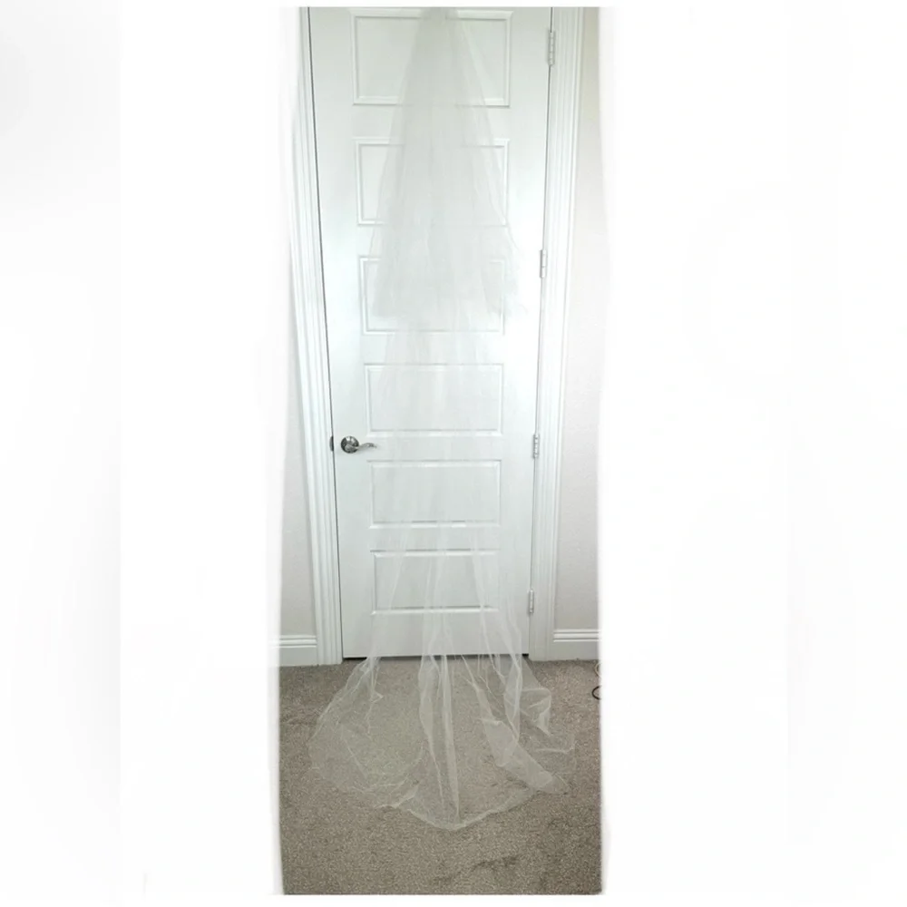 UNTAMED PETALS Jasmine Classic Tulle Bridal Veil NEW Ivory White Cathedral